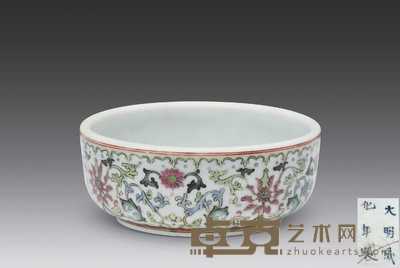 日本战前 五彩龙纹盘口尊 高26cm